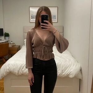 Zara Blouse in Taupe